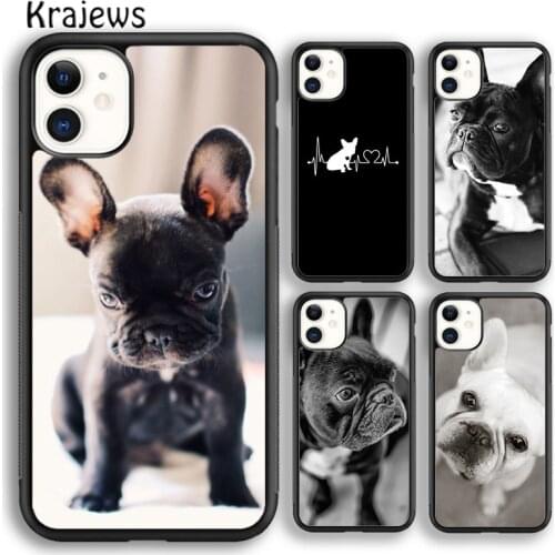 Krajews French Bulldog Puppy Dog Phone Case Cover For iPhone 5s SE 6s 7 8 plus X XS XR 11 12 pro max Samsung Galaxy S7 S8 S9 S10