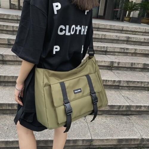 Business Casual Briefcase Bag Magazine Book Messenger Bag Functional iPad Briefcase Nylon Fabric Shoulder Crossbody Bag