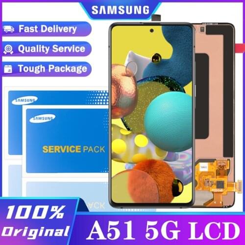 Original 6.5'' AMOLED Display for Samsung Galaxy A51 5G A516 A516F A516F/DS LCD Touch Screen Digitizer Assembly Repair Parts