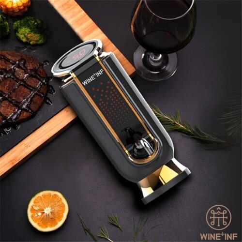Electric Wine Aerator Portable Pourer Instant Wine Decanter Dispenser Pump One-Touch Auto USB Rechargeable Fresh-keeping 10 Days