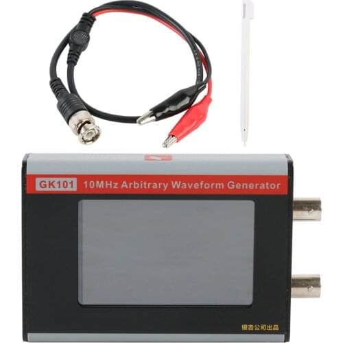 English Version NEW Black GK101 Color LCD Touch Screen DDS Arbitrary Waveform Generator Function Signal Generator 80MSa/s 10MHz