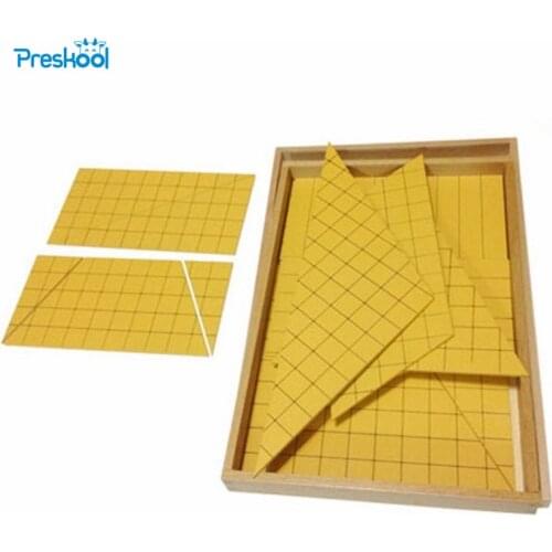Montessori Kids Toy Baby Wood Yellow Triangles for Area Learning Educational Preschool Training Brinquedos Juguets
