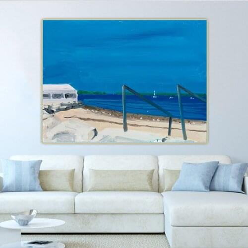 Maine beach by Alex Katz Canvas Art Oil Painting Artwork Aesthetic Decorative Picture Poster Wall Hanging Decor Home Decoration