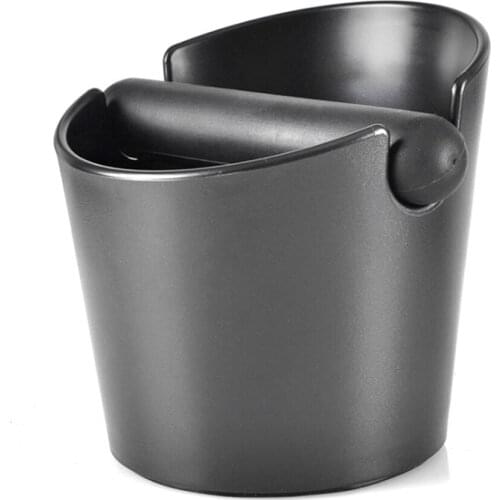 Coffee Knock Box Espresso Grounds Container for Barista with Removable Knock Bar and Non Slip Base Black