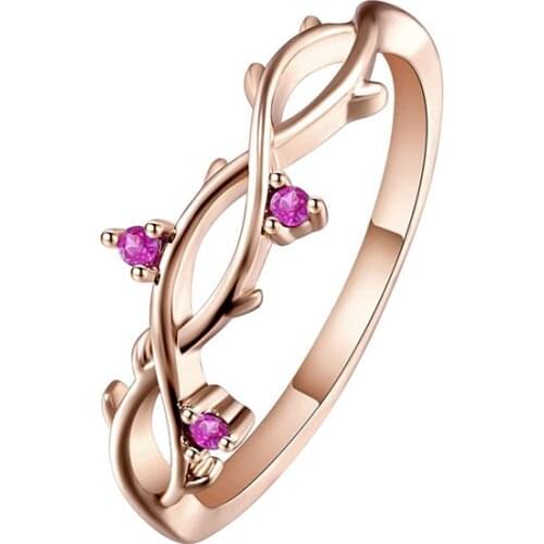 YOBEST Wedding Ring For Women Man Concise Classical Multicolor Mini Cubic Zirconia Rose Gold Color Fashion Jewelry