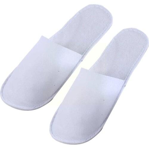 Disposable Slippers, Closed Toe Disposable Slippers Guest For Hotel, and Size Fit Used, Women (White) For Men Spa X0C8