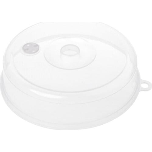 Plastic Microwave Plate Cover Clear Steam Vent Splatter Lid Food Dish Kitchen Tools AXYC