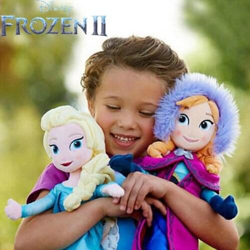 40 Cm Disney Frozen Plush Toy Doll Cartoon Anime Figure Elsa Anna Princess Stuffed Model Girls Plushs Toys Kids Birthday Gifts