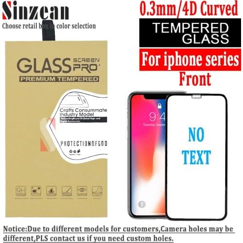 100PCS 5D Full glass For iPhone 11promax/12 pro /12 mini /Xs max/XS/XR/8 plus/7 plus/SE2020 4D tempered glass screeen protector