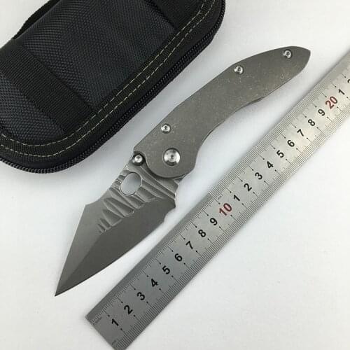 LEMIFSHE Stitch Flipper s35vn blade Folding knife Titanium handle Tactical hunt outdoor camping survival Knives EDC tool