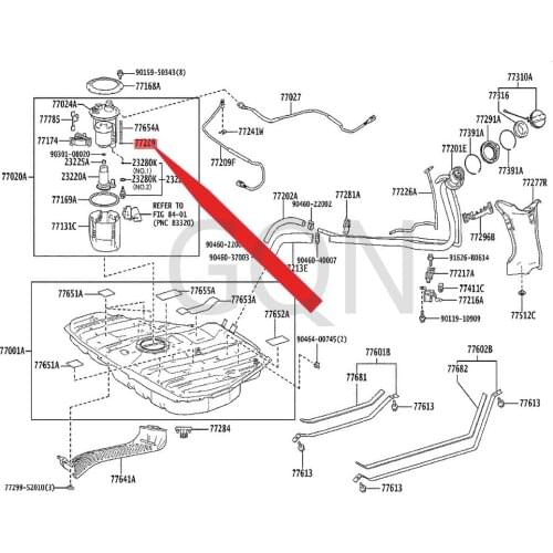 Fuel Tank Pipe Fixture 2003-Toy ota SIE NTA CAM RYM ARK XHI GHL AND ER Fuel Pipe Installation Fixer Bracket Fixing Card