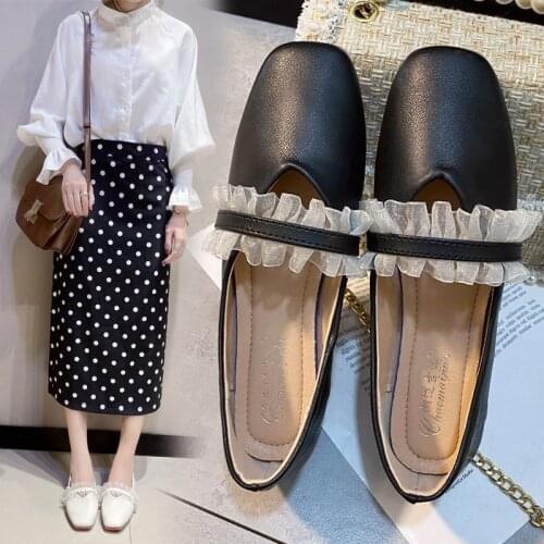 Spring Autumn Women Flats Mesh Mary Janes Shoes Girls Princess Shoes Shallow Comfortable Girls Shoes Cute Slip on Shoes 8323N