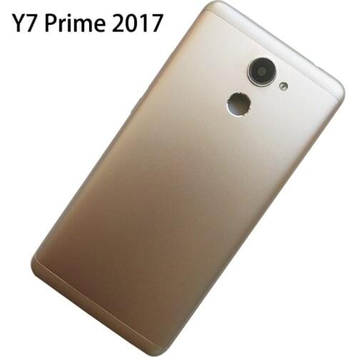ZUCZUG New Metal Rear Housing Battery Cover For Huawei Y7 Prime 2017 Back Case With Camera Lens+Flash Light+Side Bottons
