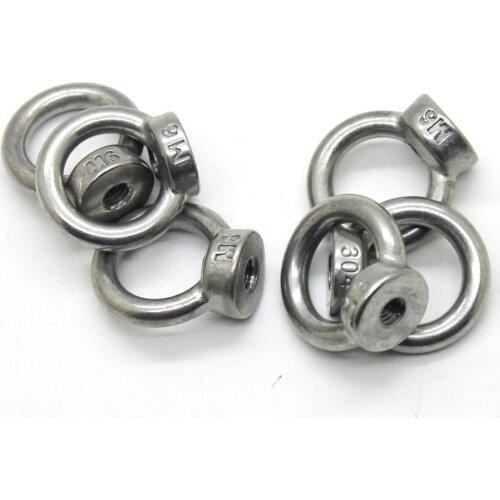 1Pcs/Lot M8 304 Stainless Steel Lifting Eye Nut Ring Shape Nuts eye nuts CPC130