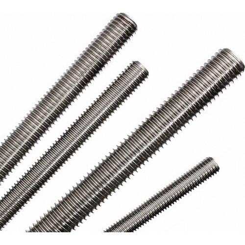 1PCS Fine Threaded Rod Studding Screw Full-Thread Bar 304 Stainless Steel Fasteners M6 M8 M10 M12 M14 M16 M18 M20 Length 250mm