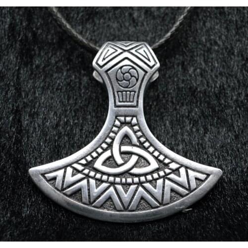 10pcs Nordic Viking Pendant Celtics Necklace Viking Axe Talisman Necklace Jewelry XL-160