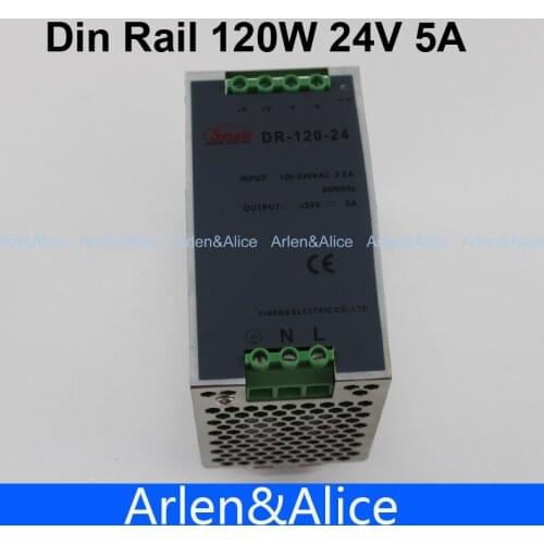 120W 24V 5A Din Rail Single Output Switching power supply