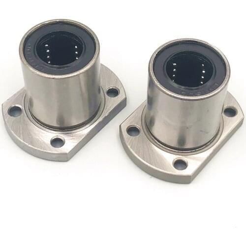 2pcs/Lot LMH16UU LMH16 Ellipse Flange Linear Bearing Ball Bushing 16x28x37mm for 16mm Linear Motion Shaft Rod CNC Parts