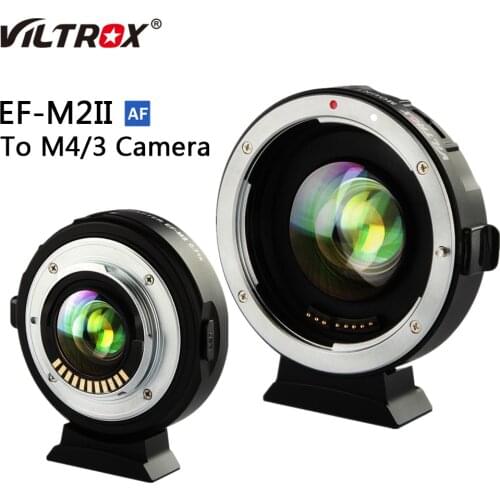 Viltrox EF-M2II Speed Booster Adapter 0.71x Auto Focus Lens Adapters For Canon EF/EF-S Lens To Olympus M43 Camera GH4 GH5 GF6