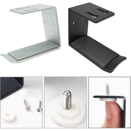 Aluminum Alloy Headphone Hanger Holder Wall Mount Headset Stand Desk Display Bracket Hanging Hook Earphone Rack Accessories