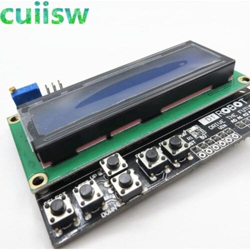 Free shipping 5PCS LCD Keypad Shield of the LCD1602 character LCD input and output expansion board For ARDUINO