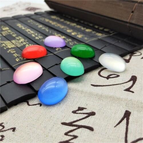 10pcs/lot 18x25mm 20x30mm Oval Plastic Faux Cat Eye Big Cabochon Beads Fit DIY Eearring Cabochon Camoe Jewelry Making Crafts