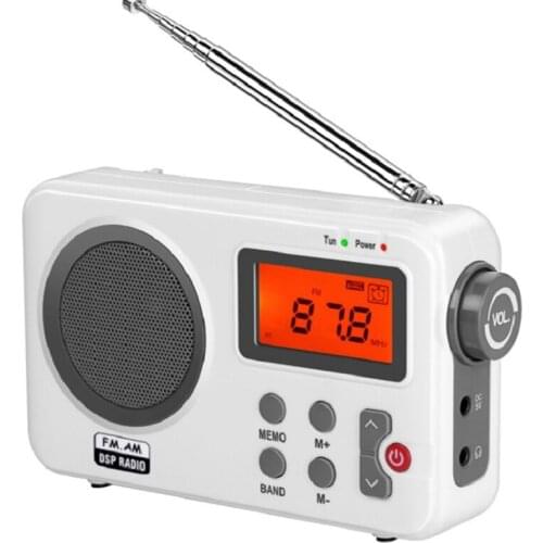 Antenna Digital Radio AM / FM Portable Radio With Lcd Display Alarm Clock Speaker For Home Outdoor