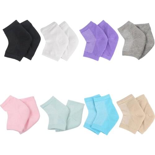 Colorful Cotton Socks Peds Anti Cracking Liner Heel Socks Soft Elastic Silicon Moisturizing Foot Skin Care Heel Foot Protection