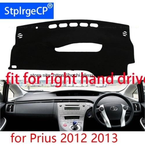 For toyota Prius 2012 2013 right hand drive dashboard mat Protective pad black car-styling Interior Refit sticker Mat products