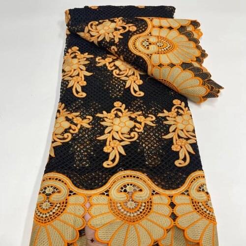 Wedding Latest African Laces Fabric High Quality Nigerian Lace Fabrics 5 yards Embroidery Guipure Cord French Lace Fabric