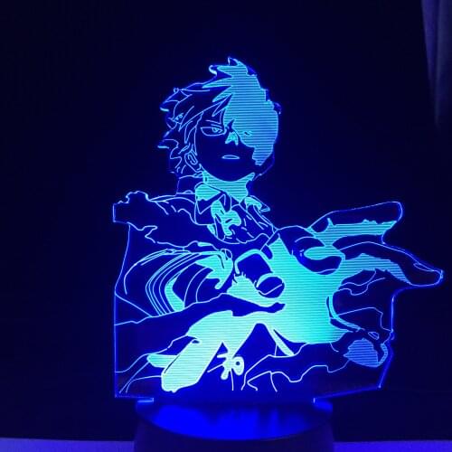 Boku no Hero Academia ANIME LAMP Todoroki Shoto Led Night Lights MY HERO ACADEMIA Lampara For Xmas Gift