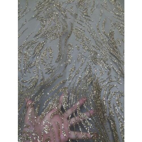 Fashion glued glitter net lace fabric for women dress SYJ-52724 on sale tulle lace fabric