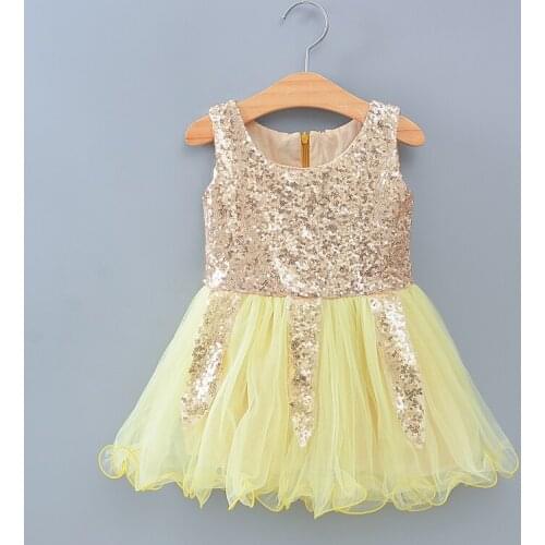 2019 summer new wedding dress children fashion sleeveless lace mesh princess dresses for kids girl prom party formal dress