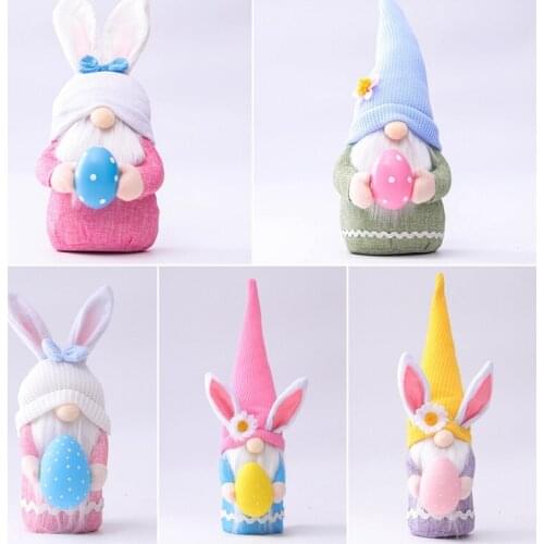 Easter Bunny Gnome Decoration Easter Faceless Doll Easter Plush Dwarf Home Party Decorations Kids Toys