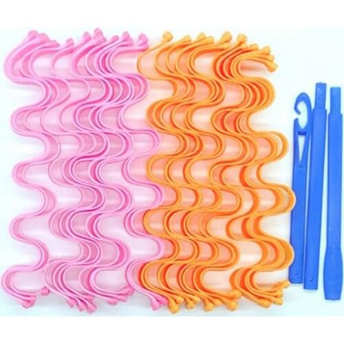 24 Egg Rolls Large Curls Do Not Hurt Hair Curling Iron Artifact Magic Volume Diy Spiral Big Wave Curling Tube Roll Plastic 55cm