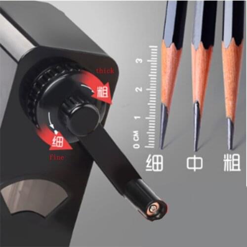 Portable manual Pencil Sharpener Adjustable thickness for Sketch Pencil Charcoal Art Dedicated Long Refill Stationery