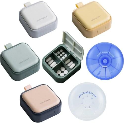 Portable Pill Box Medicine Box Holder Morning Evening Sub-packing Box Organizer Travel Pill Box Splitters Jewelry Storage Boxes