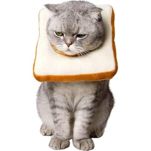 New Pet Dogs Cats Headgear Bandana Creative Cat Toast Scarf Dog Soft Bread Slice Collar Pet Photo Prop Dog Cat Accessories