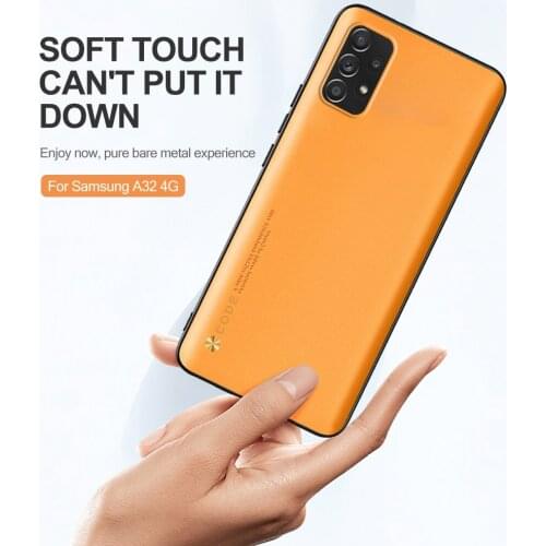 Luxury Plain Leather Texture Phone Case For Samsung Galaxy SA 12 32 A12 A32 A52 A72 2021 5G TPU Bumper Shockproof Protect Coque