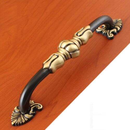 Solid Brass Drawer Luxury Antique Furniture Cabinet Shoe Cabinet Door Handle(C.C.:128mm L:150mm)