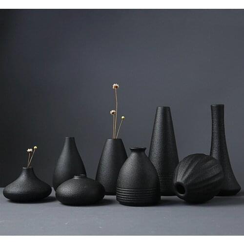 Nordic Ceramic Small Vase Creative Flower Ornament Decoration Simple Modern Home Living Room Decors