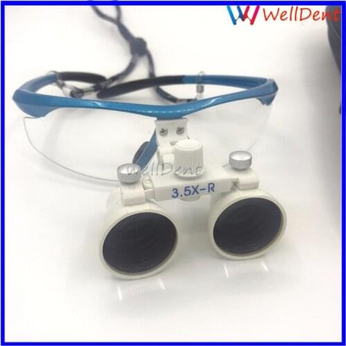 Dentist Dental 3.5 X R Surgical Binocular Loupes Magnifier Glasses Blue