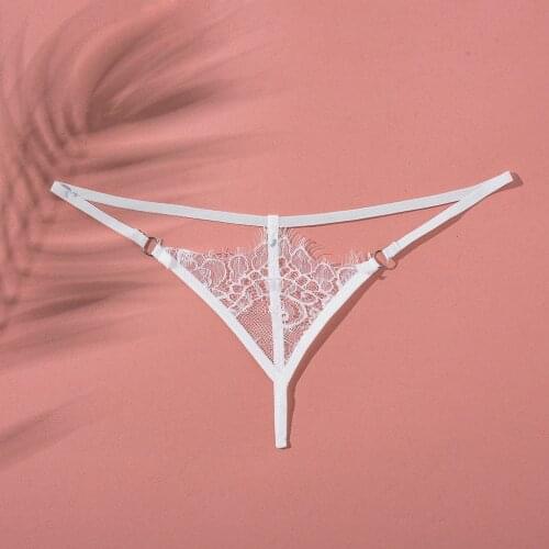 New Sexy G-string Thongs Women T-back Sexy Panties Beauty Lace White Transparent Lingerie Briefs Plus Size Exotic Underwea