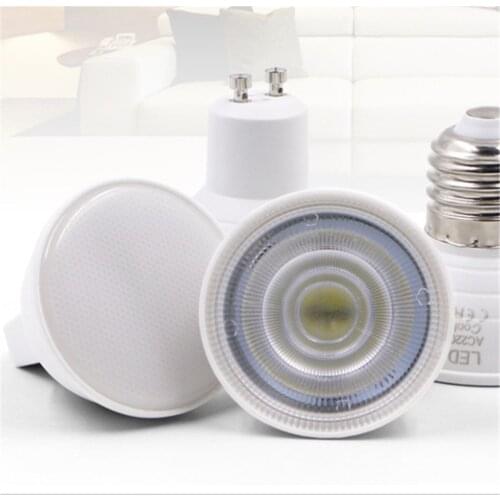 Led bulb MR16 GU10 E27 E14 6W COB LED spotlight 220VAC cool white 6500k warm white 3000k spot light lamp dropshipping