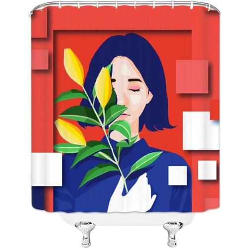 Unique Forest Scenery Shower Curtain Waterproof Mildew Polyester Beach Shower Curtain Fabric Home Bathroom