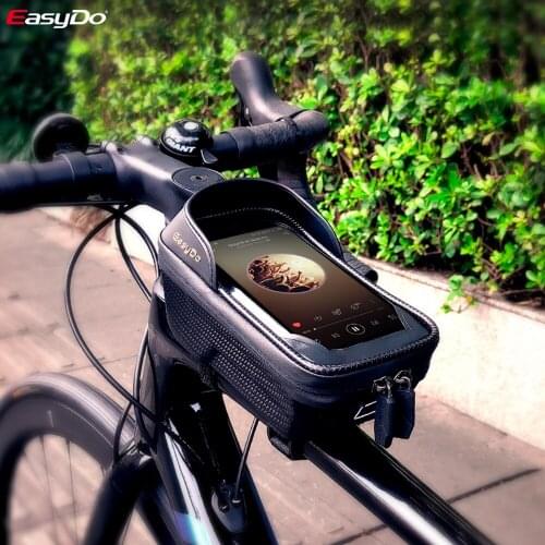 EasyDo Bicycle Bag Waterproof Touch Screen Cycling Bag Top Front Tube Frame MTB Road Bike Bag 6.5 Phone Case Bike Accessories