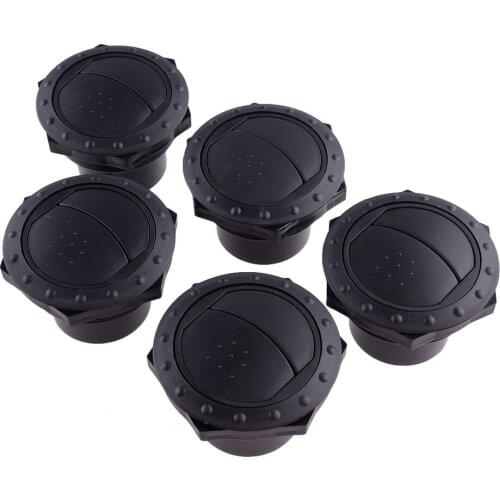 5Pcs New AC Air Conditioner Outlets Vents Universal ABS Black Fit For Car RV Yacht Marine Boat