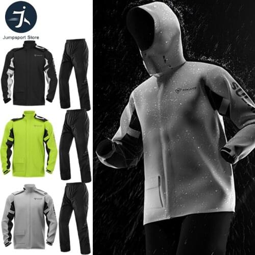 SULAITE Waterproof Motorcycle Raincoat Suit Men Outdoor Rainwear Women Jumpsuit Ultrathin Rain Coat Cycling Hiking Jackets Pants