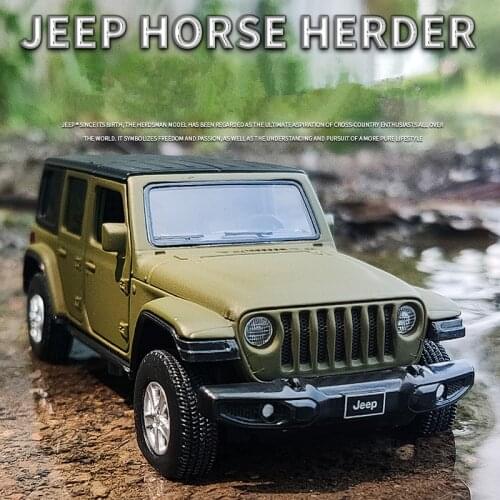 1:36 Jeeps Wrangler Gladiator Pickup Alloy Car Model Diecasts & Toy Metal Off-road Vehicles Model Simulation Pull Back Kids Gift