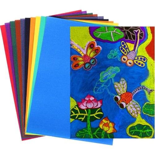 11color 10Sheets Black 8k 38*26cm Magic Scratch Art Environmentally-friendly Painting Toys Paper With Drawing Stick Kids